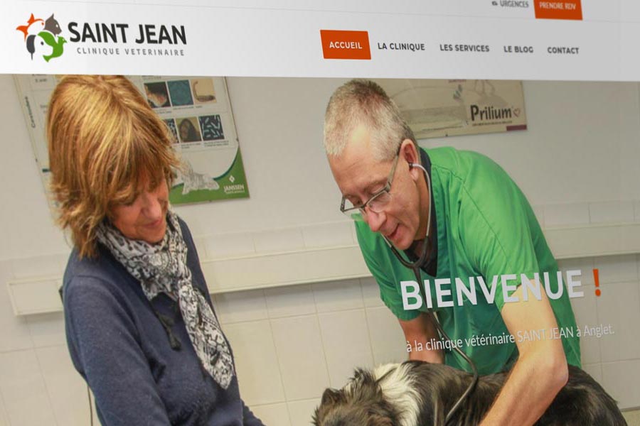 Nouveau site internet de la Clinique Vétérinaire Saint Jean à Anglet